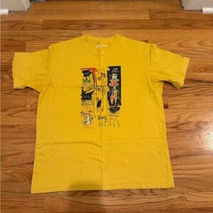 Yellow Basquiat Graphic T-Shirt